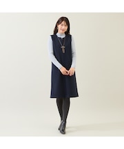 【Set】リブニット×ジャンパースカート