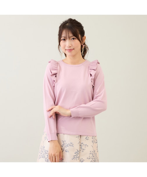 フリルニットプルオーバー