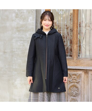 【M-StyleLuxe監修】【リボンクリップ付】キルティングリボンコート