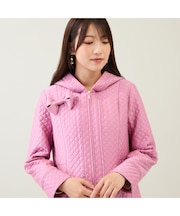 【M-StyleLuxe監修】【リボンブローチ付】キルティングリボンコート