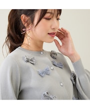 リボンニットカーディガン