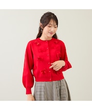 リボンニットカーディガン