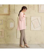 【伸縮性◎/ストレッチ発熱】裾リボンレギンスパンツ