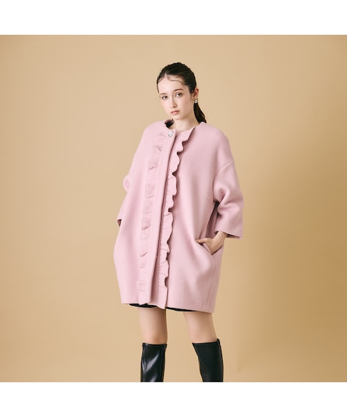 クリスタルボタンコート｜ローズティアラの通販｜&mall（アンドモール