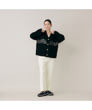 ウォームストレッチワイドパンツ/White