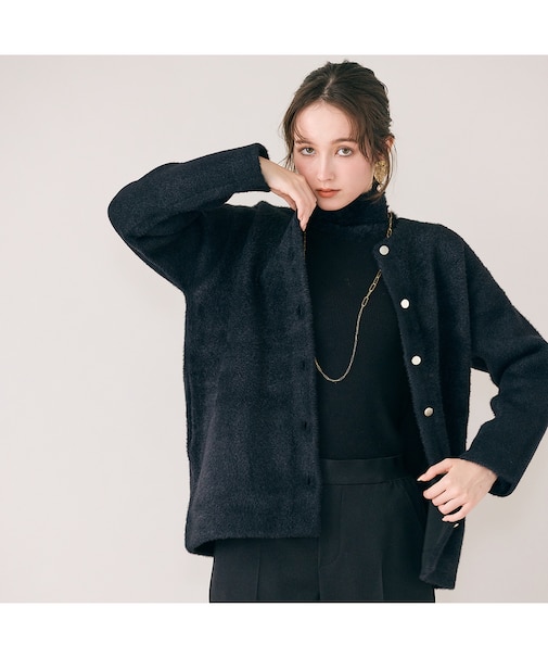 シャギーニットカーディガン