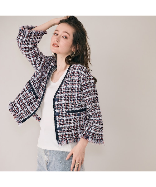 ファンシーツィードジャケット｜ローズティアラの通販｜&mall（アンド