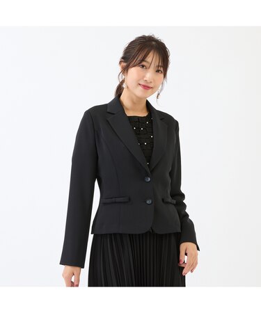 【接触冷感/シワになりにくい】リボンポケットテーラードジャケット