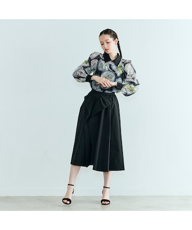 リボン風ディテールスカート