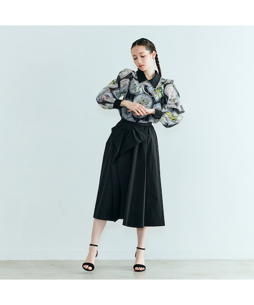 リボン風ディテールスカート