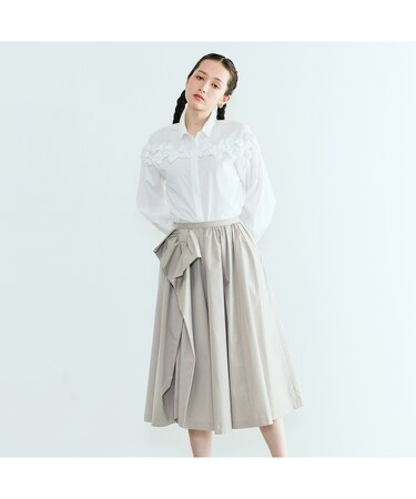 リボン風ディテールスカート