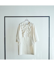 リボンフリルコクーンコートジャケット