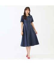 【イージーケア/伸縮性◎】デニムライクワンピース