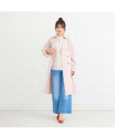 ギャザートレンチコート