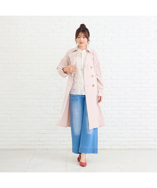 ギャザートレンチコート