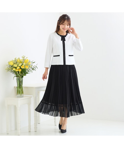 【セットアップ対応】プリーツフレアスカート