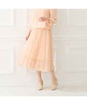 【セットアップ対応】プリーツフレアスカート