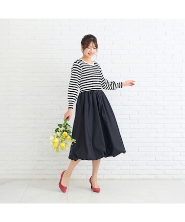 ニットドッキングワンピース