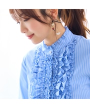 【シワになりにくい】フリルブラウス