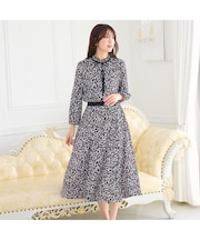 【セットアップ対応】フラワーパターンフレアスカート