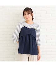 【人気デザイン】レイヤード風カットソー