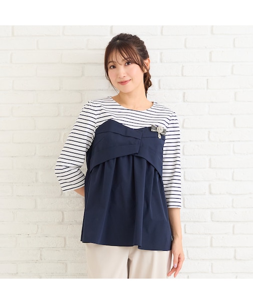 【人気デザイン】レイヤード風カットソー