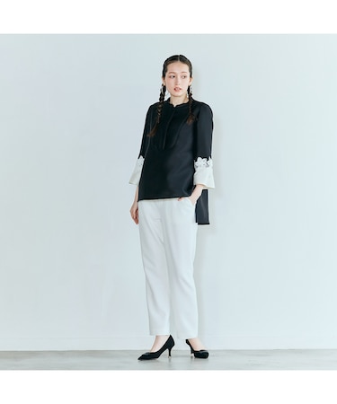 キレイ見えシンプルテーパードパンツ