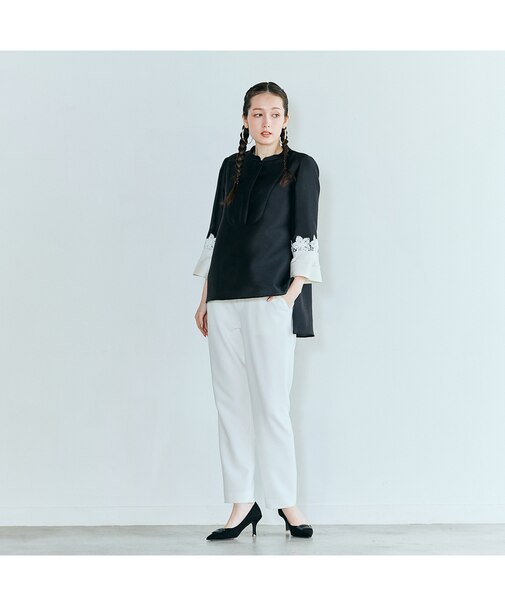 キレイ見えシンプルテーパードパンツ