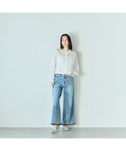 ウエストドロストワイドデニム