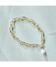 バロックパール風デザインチェーンネックレス