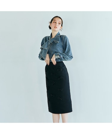 ランダムリボンタイトスカート