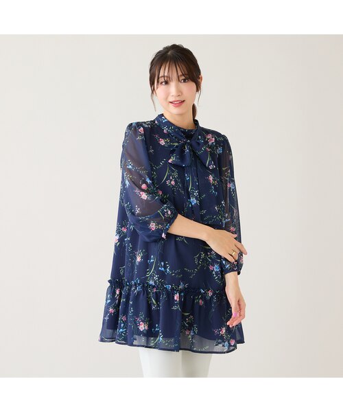 サイドプリーツハートチュニック｜ローズティアラの通販｜&mall
