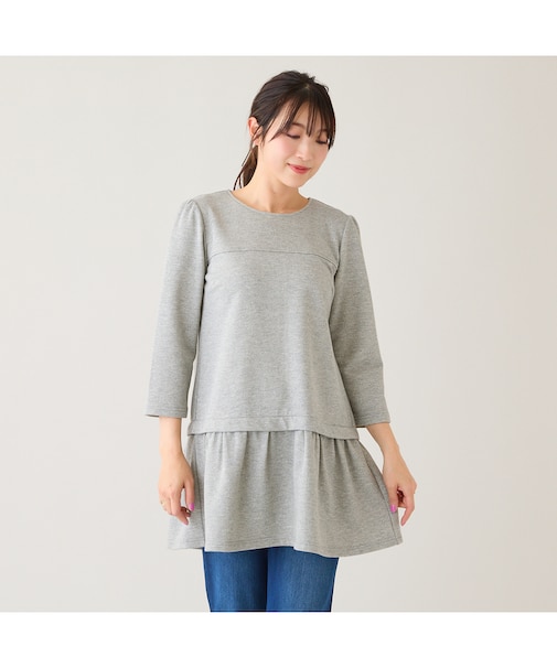 リボンディテールスウェットチュニック