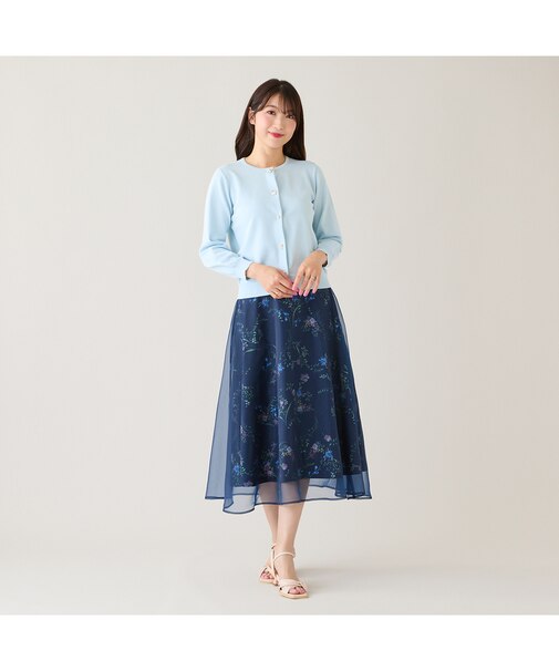 フラワープリントフレアスカート