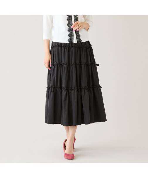 ダブルフリルティアードスカート