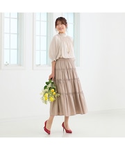 ダブルフリルティアードスカート