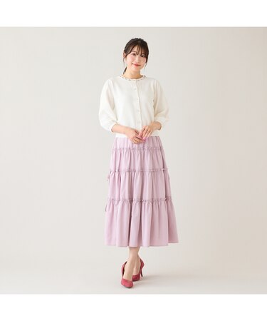 ダブルフリルティアードスカート