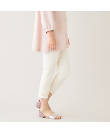 【定番人気】【伸縮性◎】裾サイドリボンレギンスパンツ