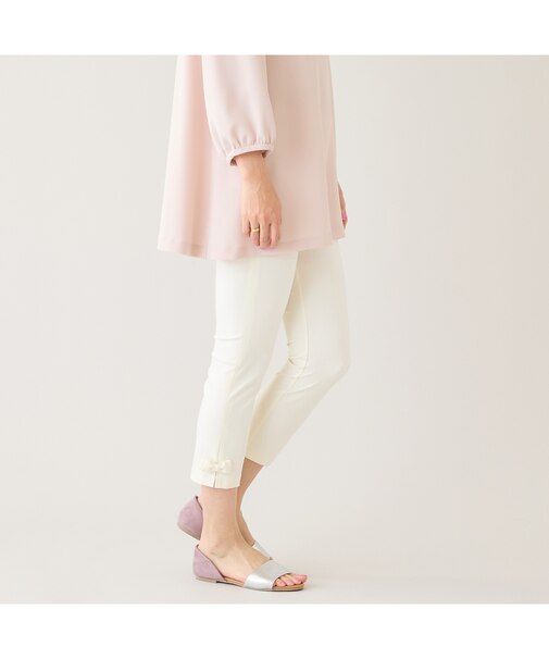 【定番人気】【伸縮性◎】裾サイドリボンレギンスパンツ