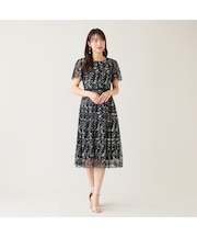 チュール刺繍ワンピース