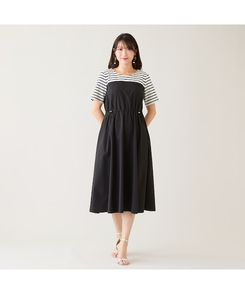 ビスチェドッキングドロストワンピース