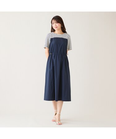 ビスチェドッキングドロストワンピース