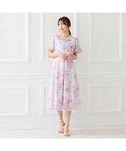 シアーチェックレースアップワンピース