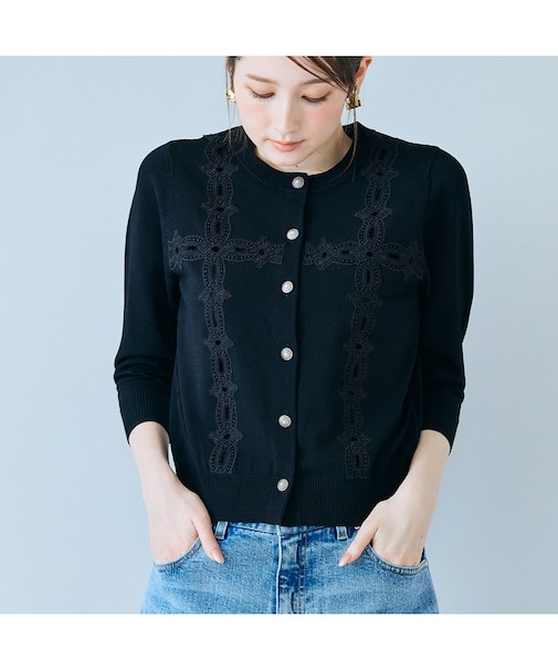 クロスレースカーディガン