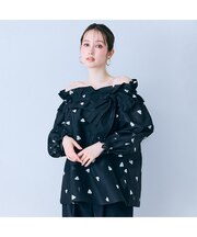 ハートプリントボリュームブラウス