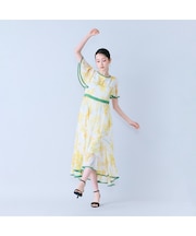 ミモザプリントワンピース