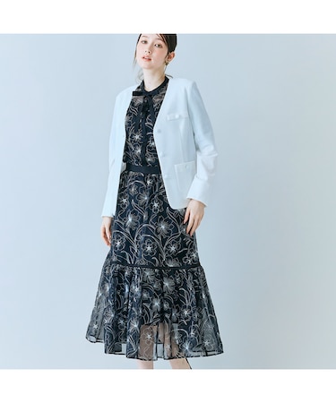 カラミノーカラーVネックジャケット