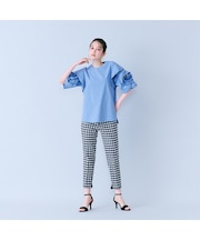 サブリナパンツ/ チェック