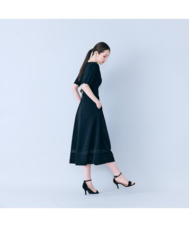 美シルエットニットワンピース