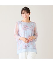 【大人気デザイン】バックリボンレイヤード風ブラウス